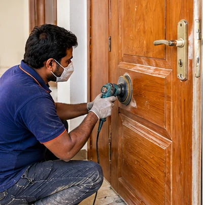 Door polishing representative photo