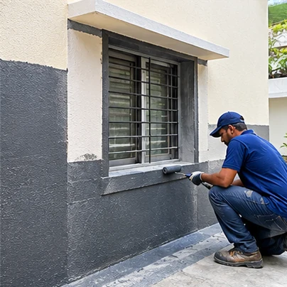 Exterior wall protection representative photo